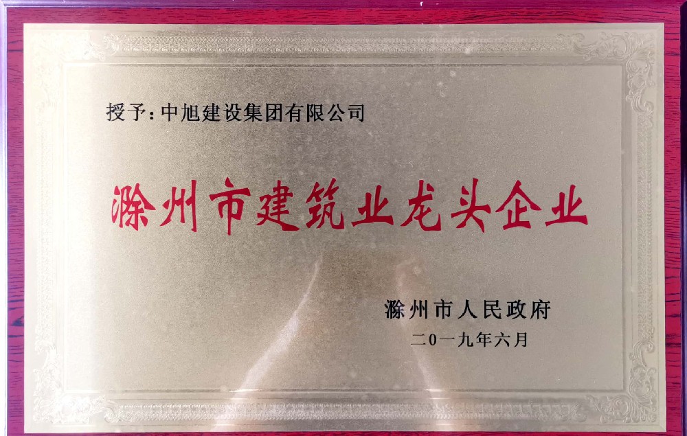 滁州市建筑业龙头企业